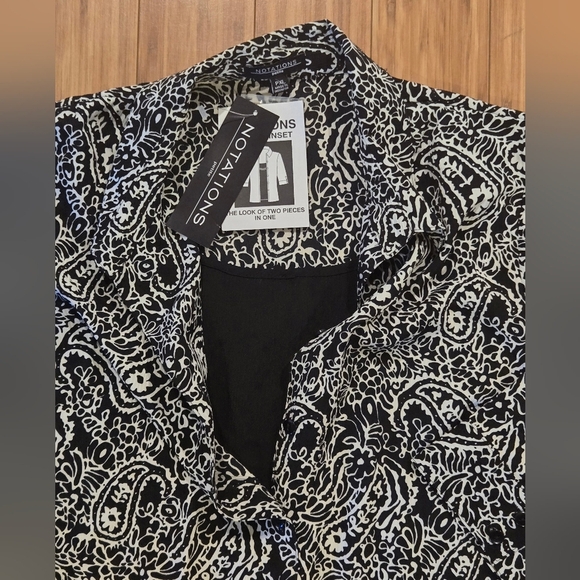 NWT Notations Paisley Print Top - Picture 9 of 12